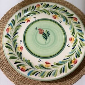 Southern Living At Home Floral Dinner Plate - Green and Multicolor